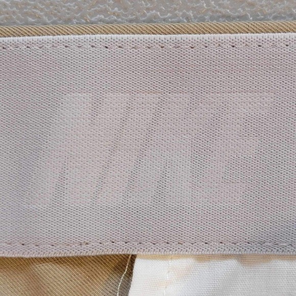 Nike Golf Pants Dri-Fit Men's Size 36X33 Tan Flat Front Chino Stretch Modern - Picture 9 of 14